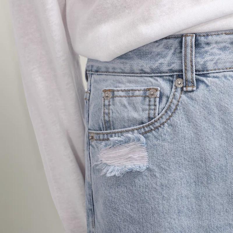 Quần short jeans nam rách quần đùi jeans
