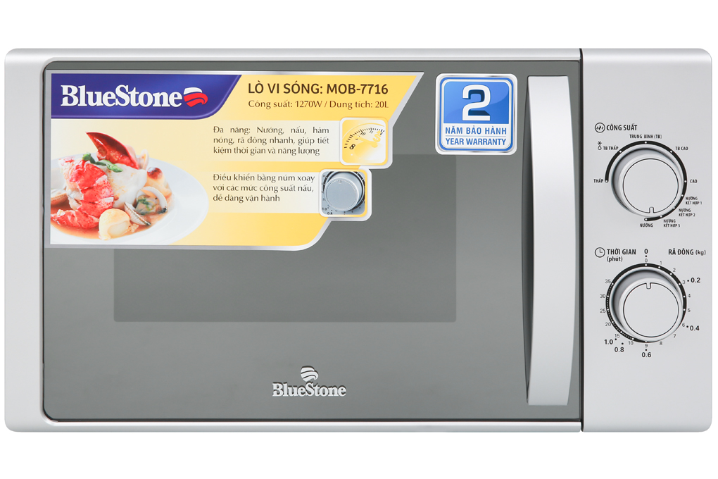 Lò vi sóng có nướng BlueStone MOB-7716 20 lít - Hàng chính hãng