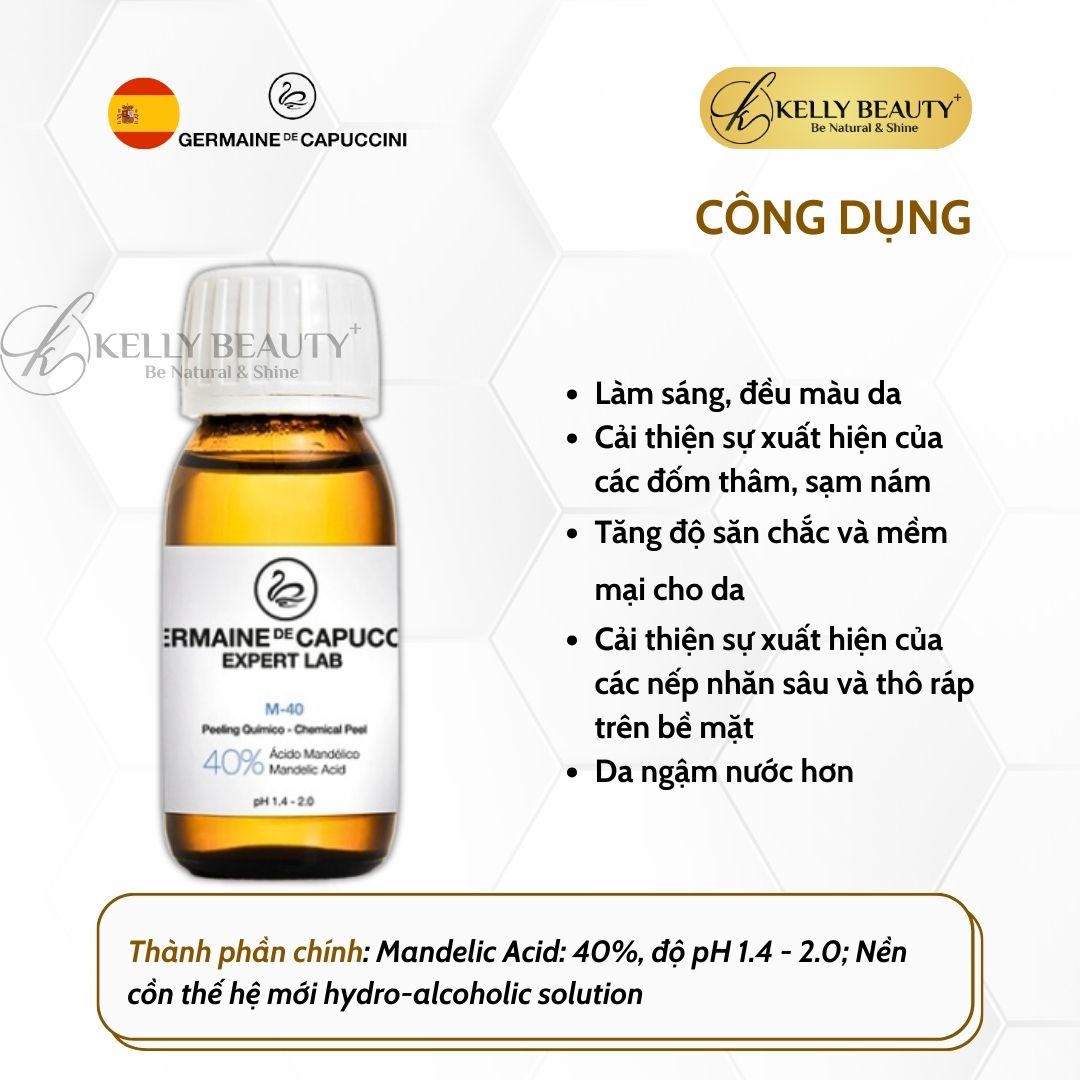 Peel Sáng Da Mờ Sạm Nám Germaine Expert Lab Mandelic Acid 40% Chemical Peel M-40 | Kelly Beauty