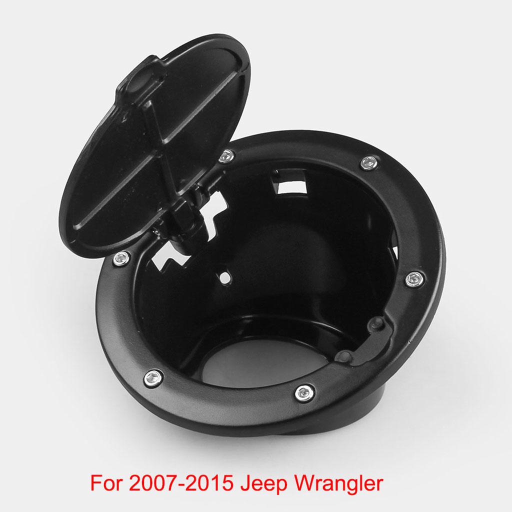 Metal Aluminum Locking Gas Cap Cover for Jeep Wrangler JK 2/4 Door 2007-2018