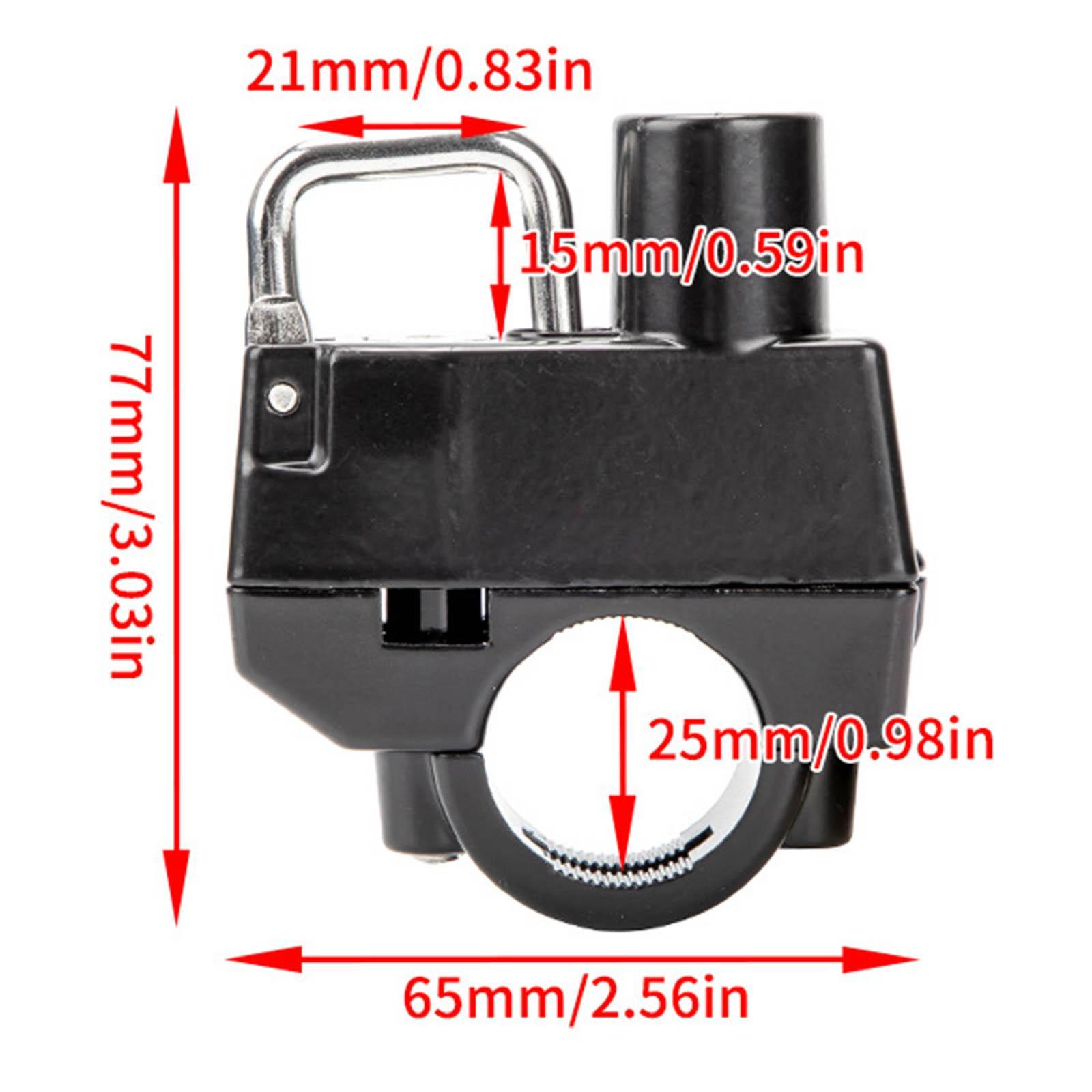 Motorcycle Lock Anti Fits for 22mm-25mm Handlebars Motorbike