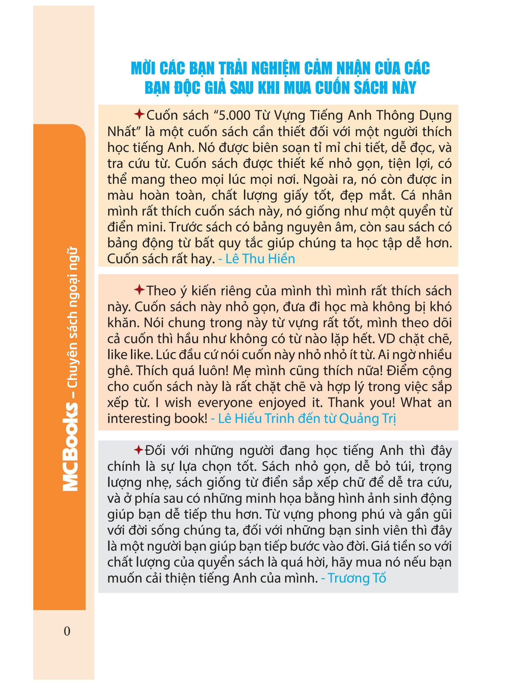 5.000 Từ Vựng Tiếng Anh Thông Dụng Nhất