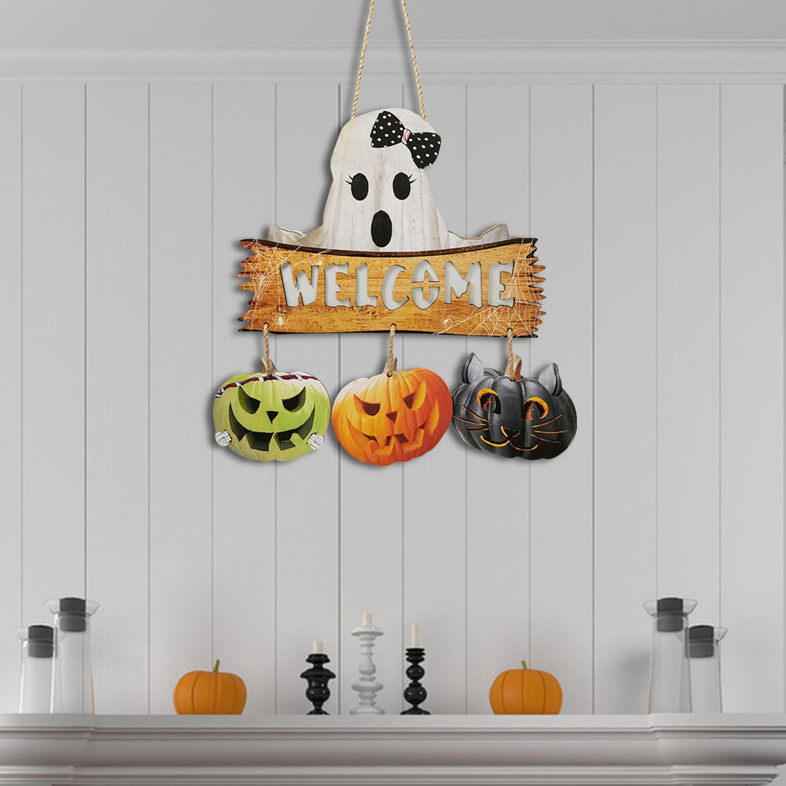 Halloween Door Sign Halloween Door Wreath Halloween Wooden Signs Porch Sign