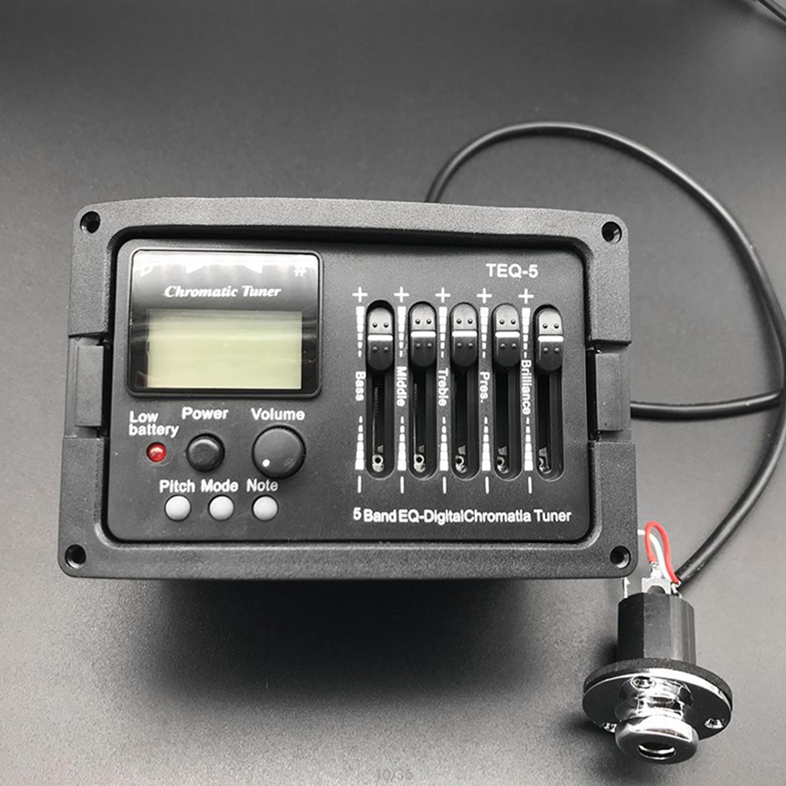 Digital 5 Band Chromatic Tuner Acoustic Guitar Amplifier