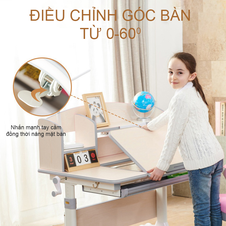 Bàn Học Thông Minh Chống Gù Chống Cận Tùy Chỉnh Đa Năng Bảo Vệ Cột Sống Cho Bé