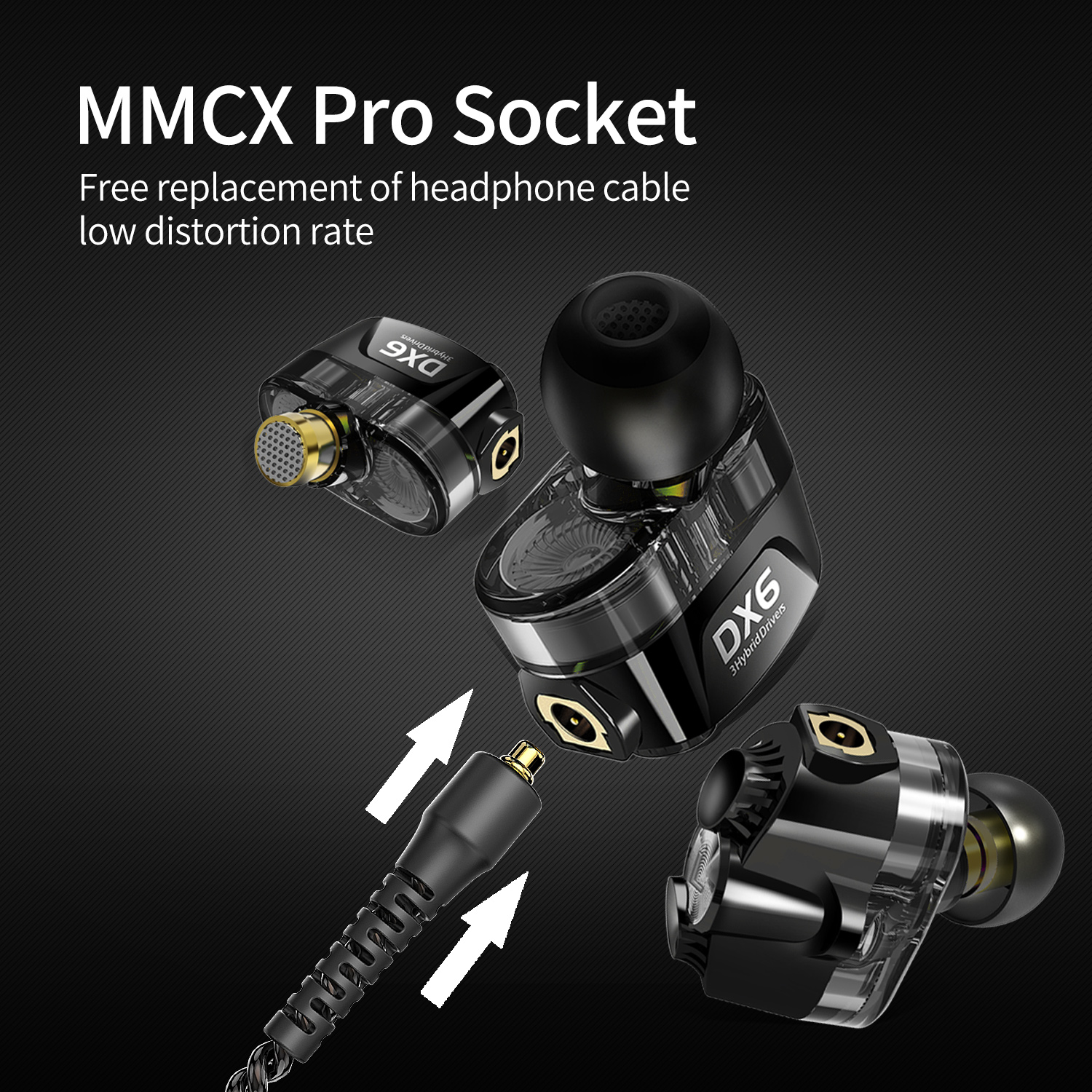 Dây tín hiệu chống nhiễu, module gắn socket MMCX to 3.5mm adapter hiệu Plextone chuyên dùng cho DX6 có Mic, Jack chân cắm chữ L tương thích với các loại tai nghe kết nối mmcx connectors 3.5, dây xoắn phân tầng hai đầu mạ vàng cao cấp. - Hàng Chính Hãng.