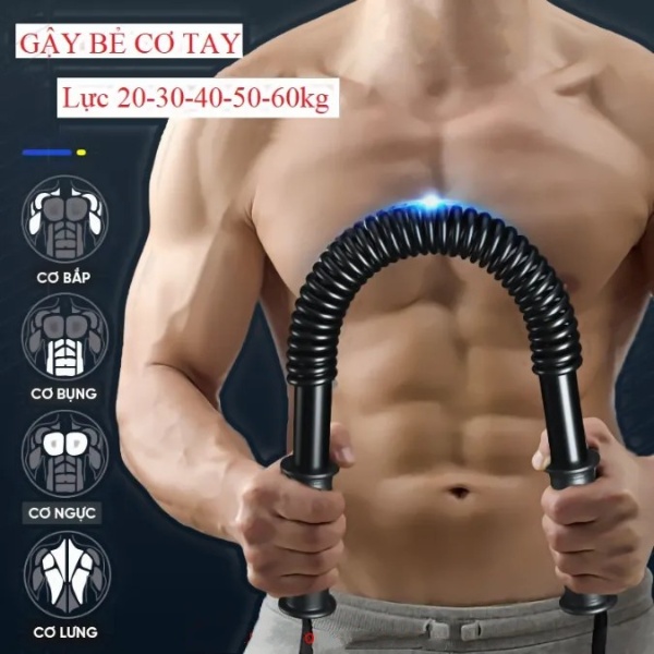 combo gậy lò xo 20kg và 30kg - gậy tập cơ tay, gậy bẻ lò xo tập ngực, xô, vai - Chính hãng dododios