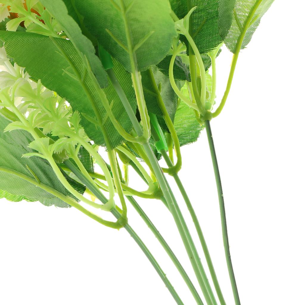 2 Piece Artificial Silk Rose Flower Bouquet Plant Wedding Decor