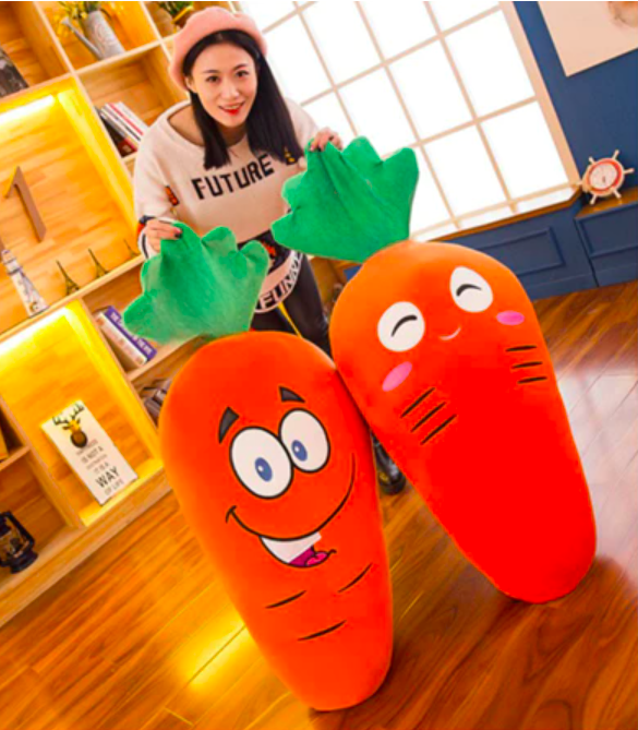 Gấu bông cà rốt vui vẻ đáng yêu - Size từ 65cm đến 85cm - Quà tặng gấu bông cà rốt êm mịn cho bé