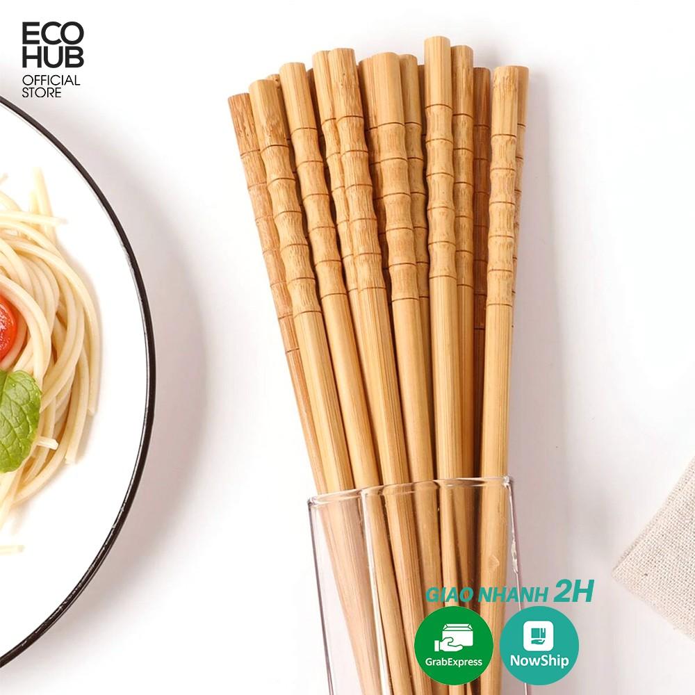 Bộ 10 đôi đũa tre tự nhiên 24cm (Bamboo Chopsticks)| EH069