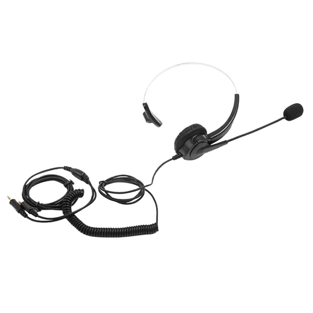 Call Center Noise Cancelling Headphone Telephone Headset Black Monaural