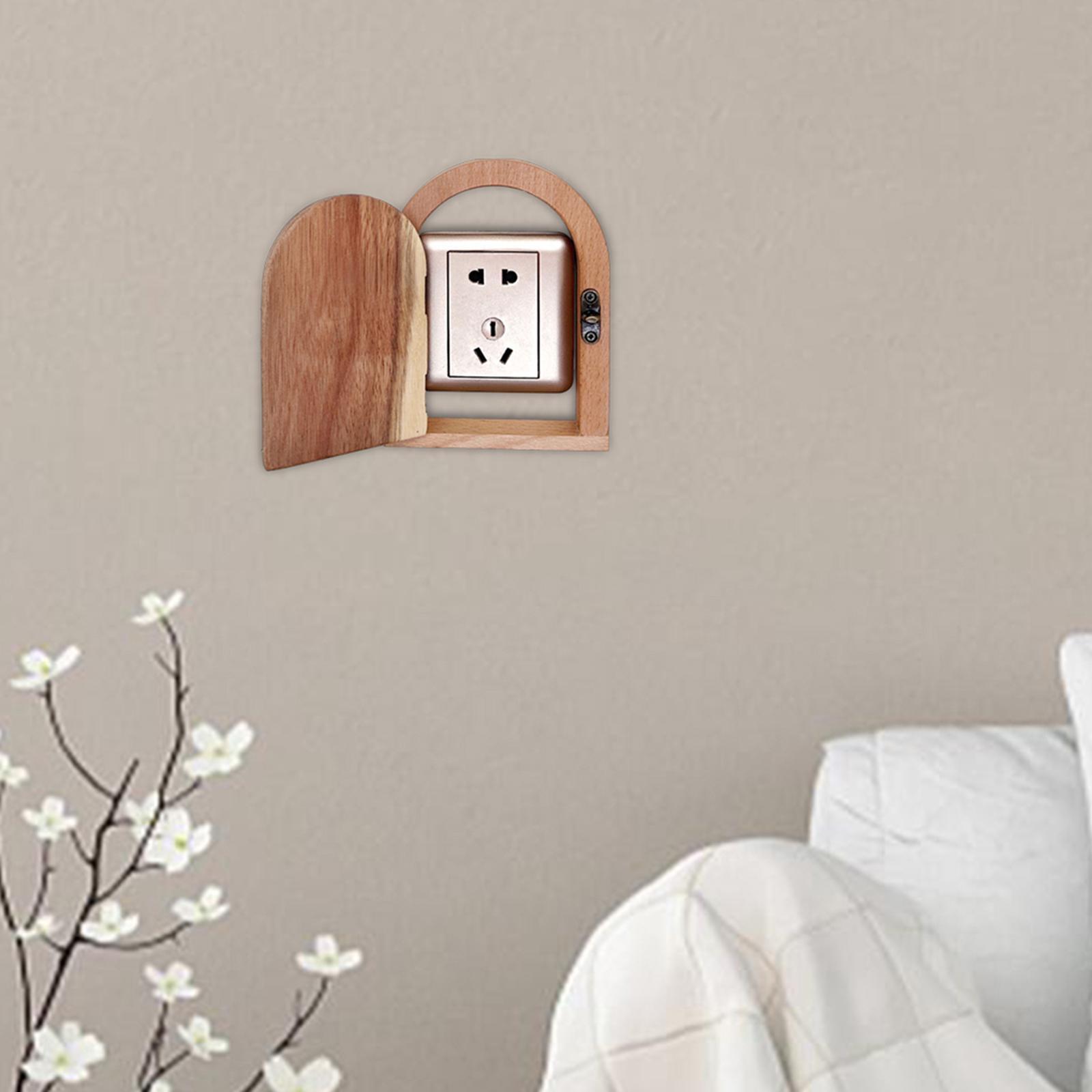 Electrical Outlet Cover Wood Dustproof Plug for Workshop Living Room Kitchen
