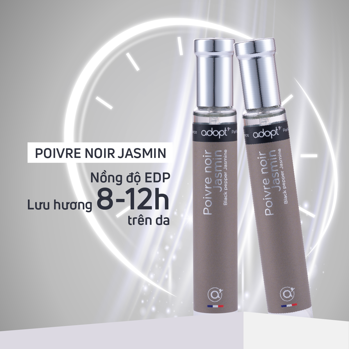 Nước hoa chính hãng,nước hoa adopt Poivre Noir Jasmin hương thơm ấm áp phong cách trẻ trung nam tính dung tích 30ml