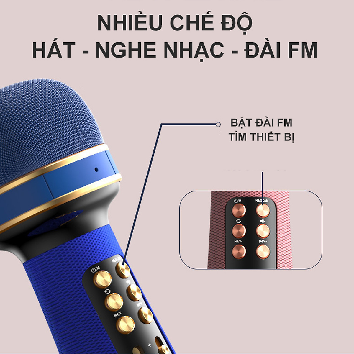 Micro Karaoke Bluetooth Kèm Loa Bluetooth Mini Mitsunal WS-898 Nâng giọng cực chất Loa Bluetooth Karaoke Mini Gia Đình Có Thu Âm Có Thẻ Nhớ USB AUX Mic LiveStream Không Dây- hàng chính hãng