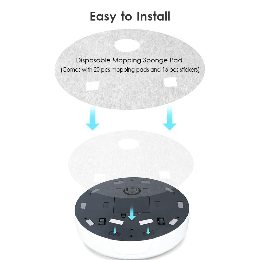 Robot lau nhà lau nhà với 20 miếng lau,sạc lại USB