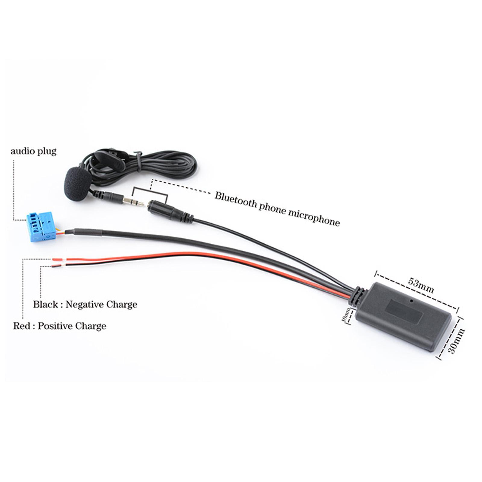 Car Bluetooth Audio Cable Adapter Mic Fit for W203 CD20 30/50
