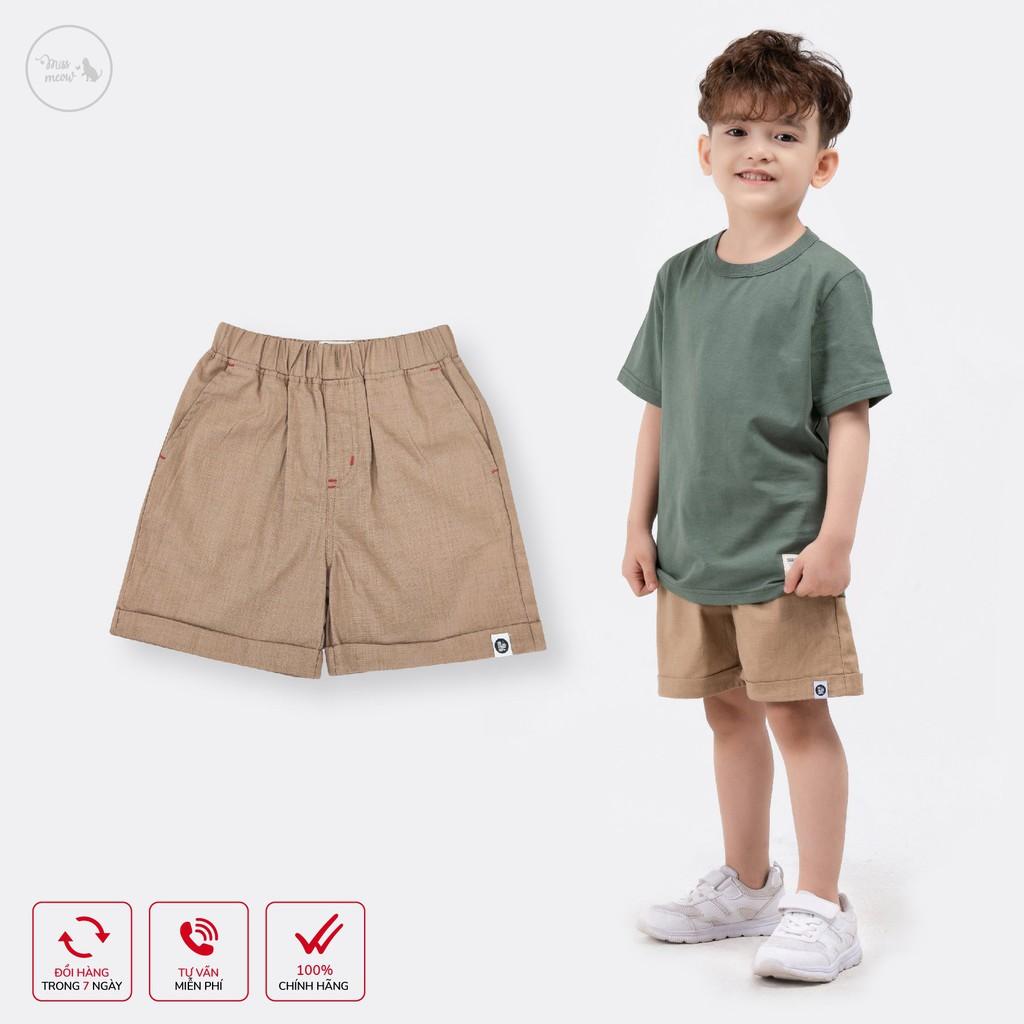 Quần Short Bé Trai BIGFOX Quần Sooc Cho Bé Chất Thô Đũi Size Đại 3-15