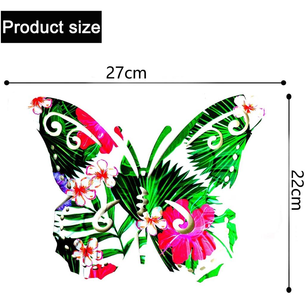 Garden Art Metal Butterfly Ornaments Wall Art Decor Outdoor,2 Pack Colorful Garden Wall Sculptures Indoor or Outdoor Home Decorations(Butterfy) MMJQ