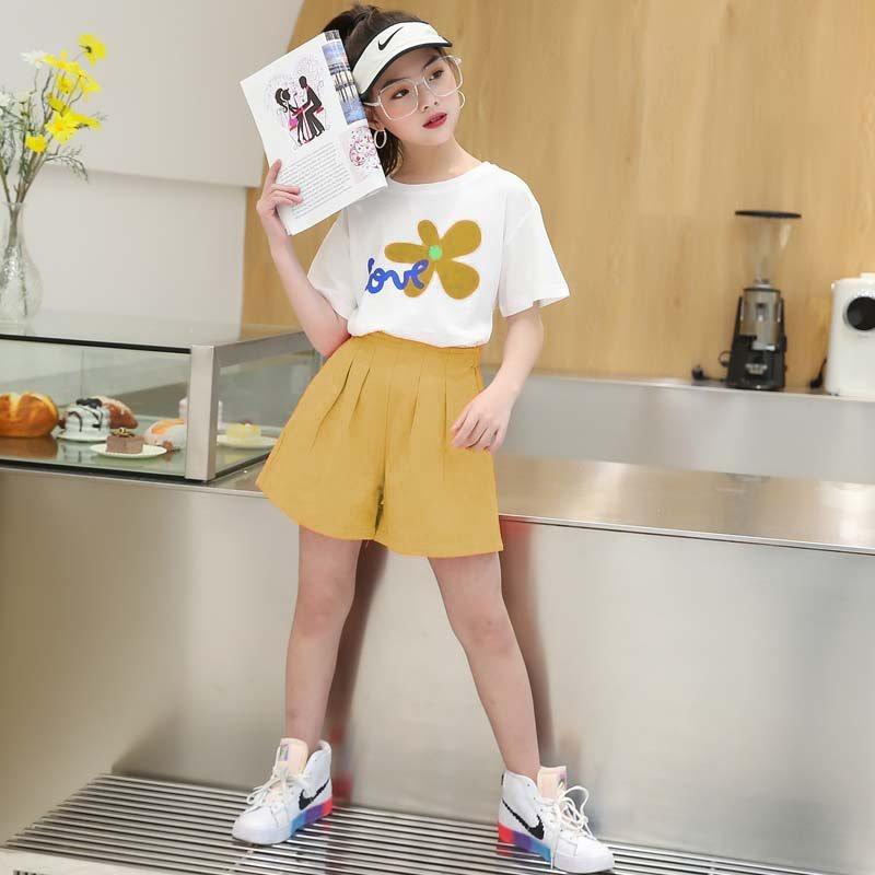 Bộ quần áo trẻ em dành cho bé gái 18-45kg, bộ quần áo cho nữ mẫu HOA VÀNG dịu dàng duyên dáng
