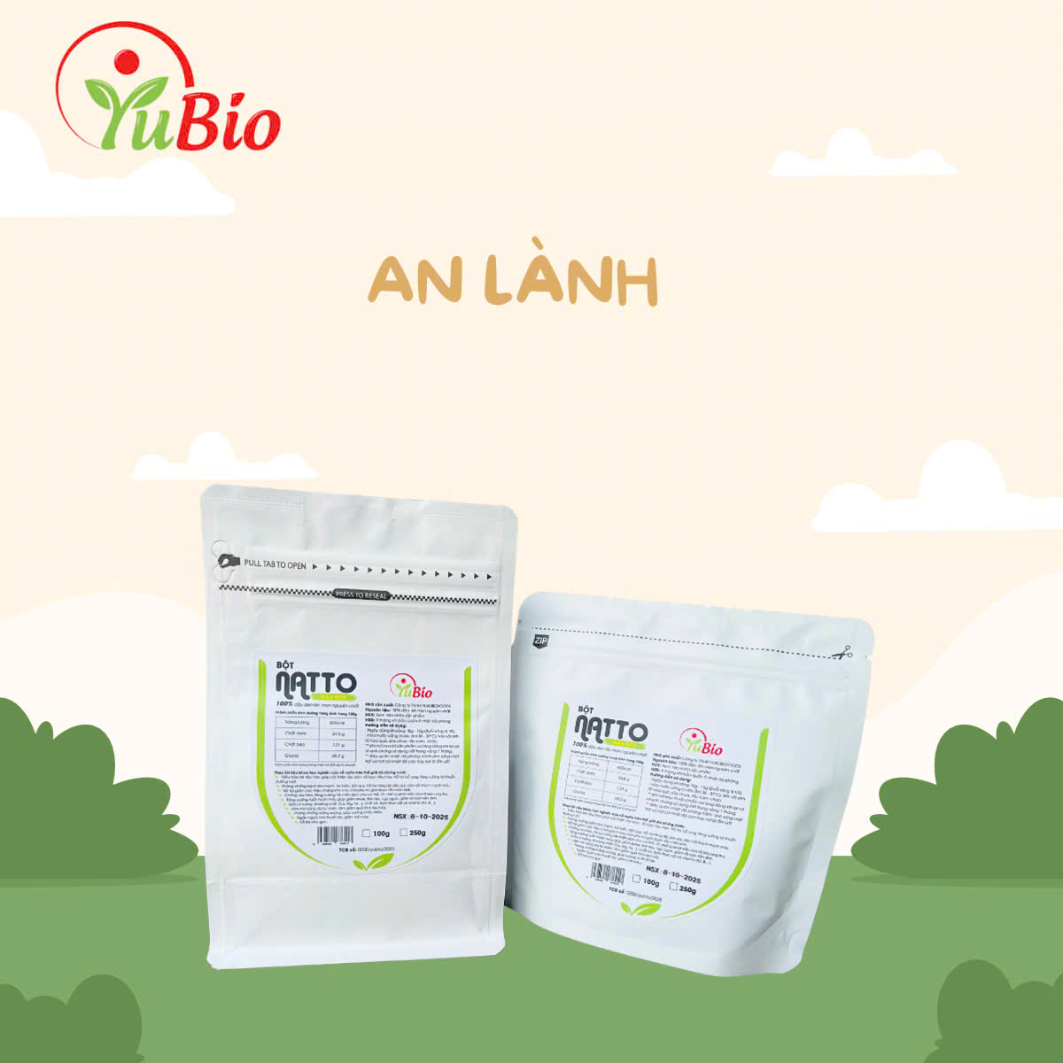 BỘT NATTO ĐEN YUBIO - 100G