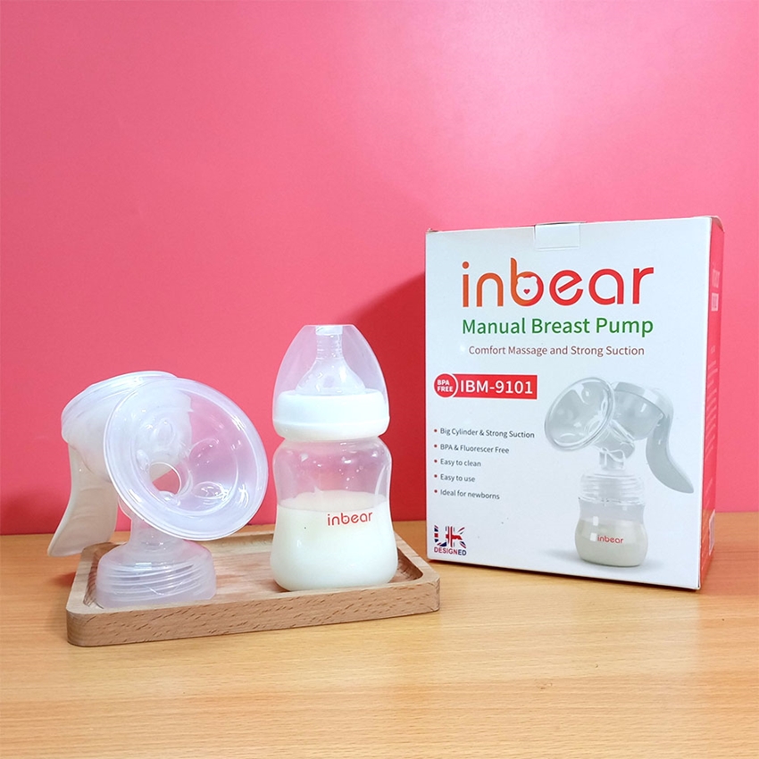 [COMBO] Máy Hút Sữa Bằng Tay Inbear Và Cốc/Phễu Hứng Sữa Inbear Nature - Hút Sữa Mạnh, Hứng Sữa Tốt, Kích Thích Tia Sữa, Tăng 30% Sữa Mẹ Sau Sinh