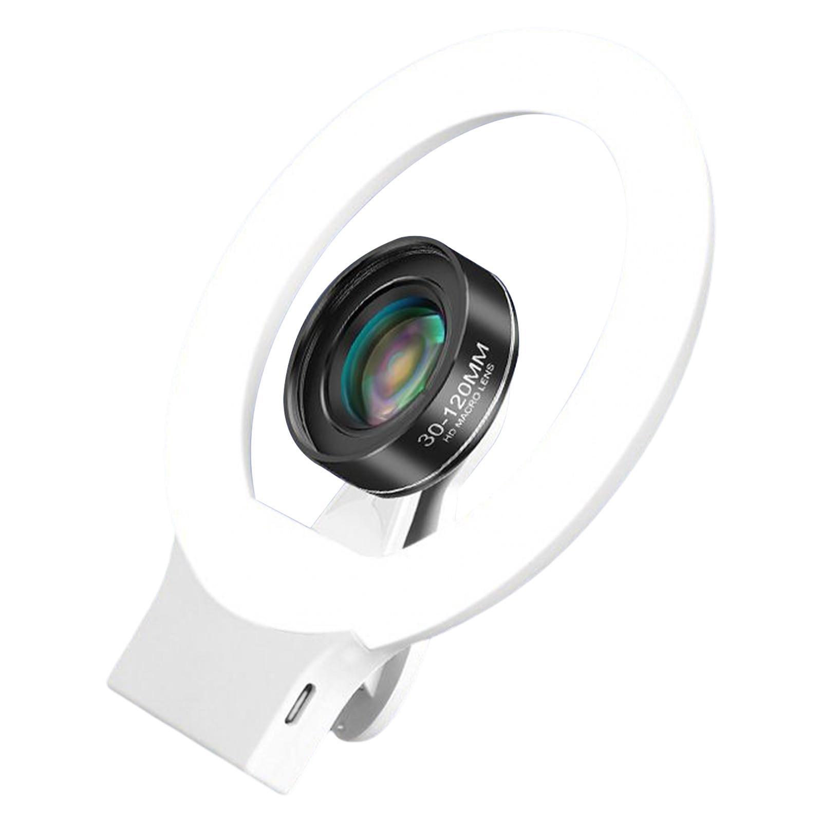 USB Charging Mobile Phone Fill Light Adjustable Brightness for Jewelry Vlog