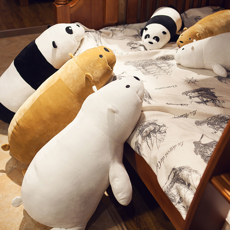 Gấu bông anh em nhà gấu We Bare Bears nằm siêu mềm (25cm---&gt;90cm) Gối ôm gấu We Bare Bears dễ thương hàng xịn cao cấp an toàn cho trẻ nhỏ