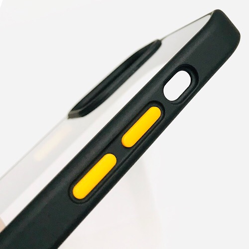 Ốp lưng cho iPhone 12 Pro Max hiệu ROCK Guard Hybrid Glass Pc viền màu chống sốc - Hàng nhập khẩu