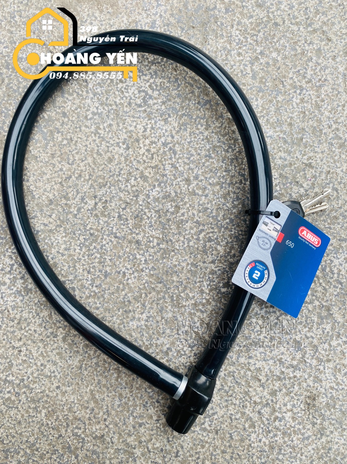 Khóa dây xe đạp ABUS 650/55, khóa xe đạp, khóa dây cửa cổng