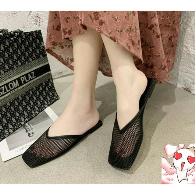 Dép nữ phối lưới