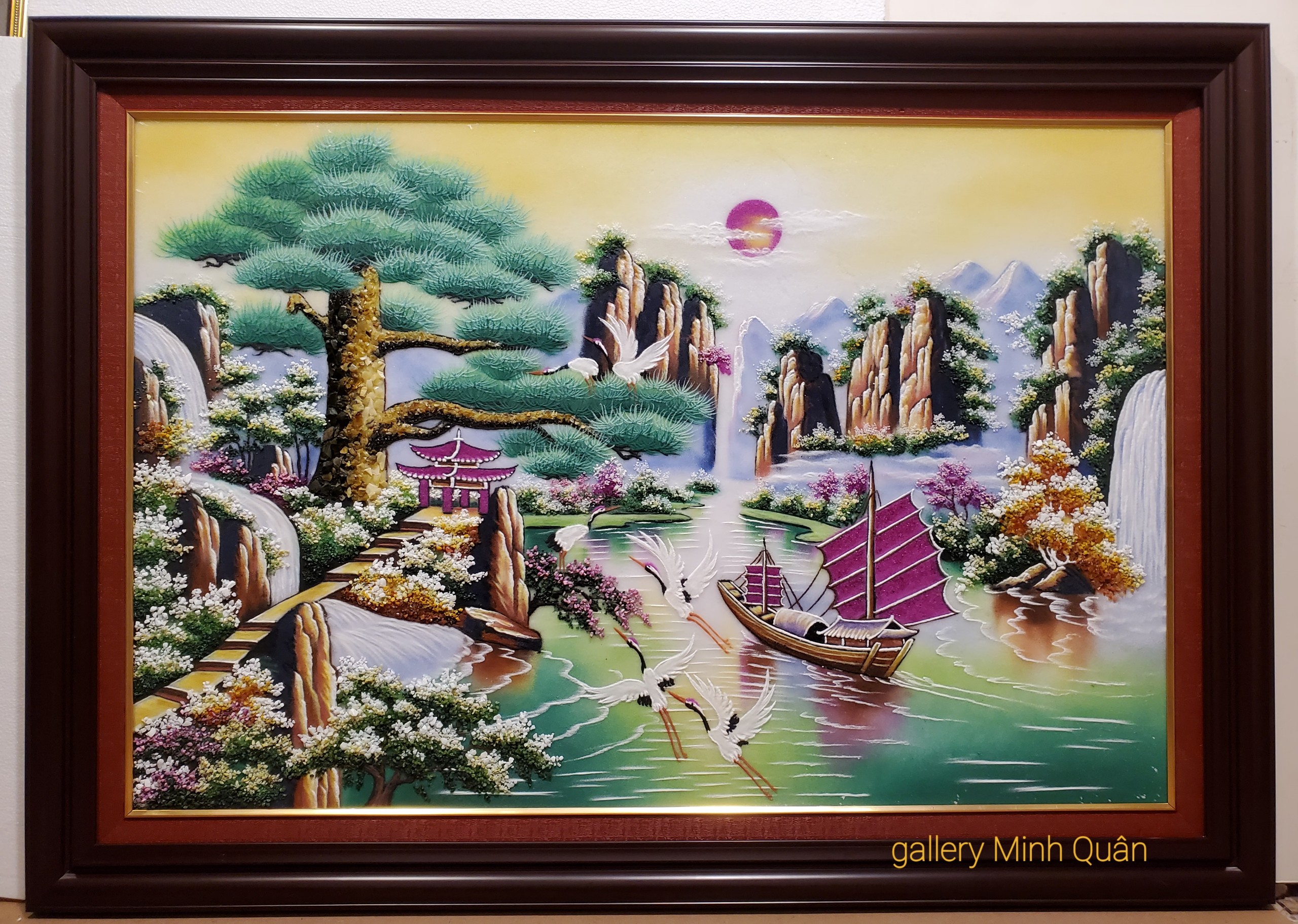 TRANH ĐÁ TỰ NHIÊN - PHONG CẢNH THUẬN BUỒM XUÔI GIÓ