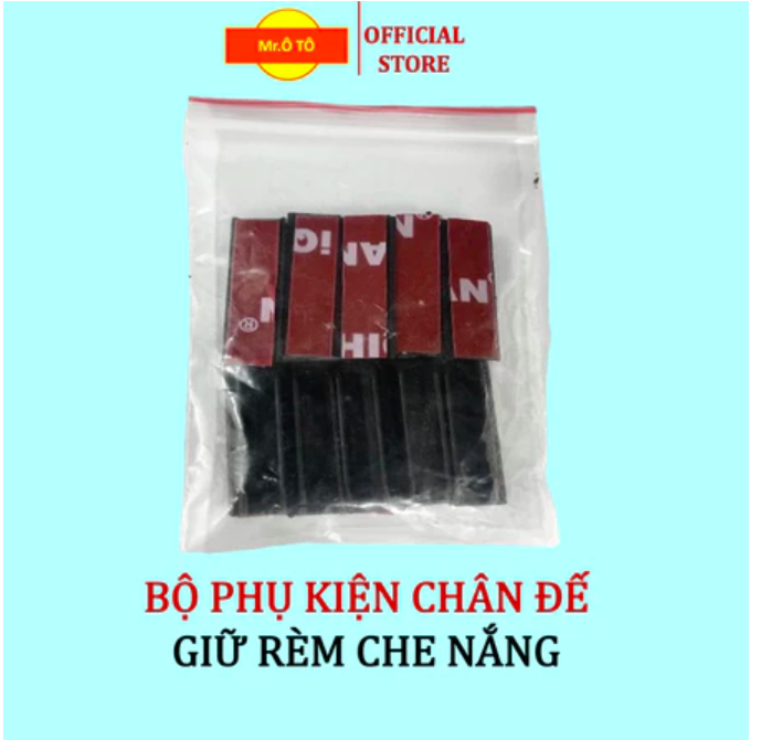 Bộ phụ kiện đế nhựa giữ rèm che nắng chuyên dụng cho xe ô tô.