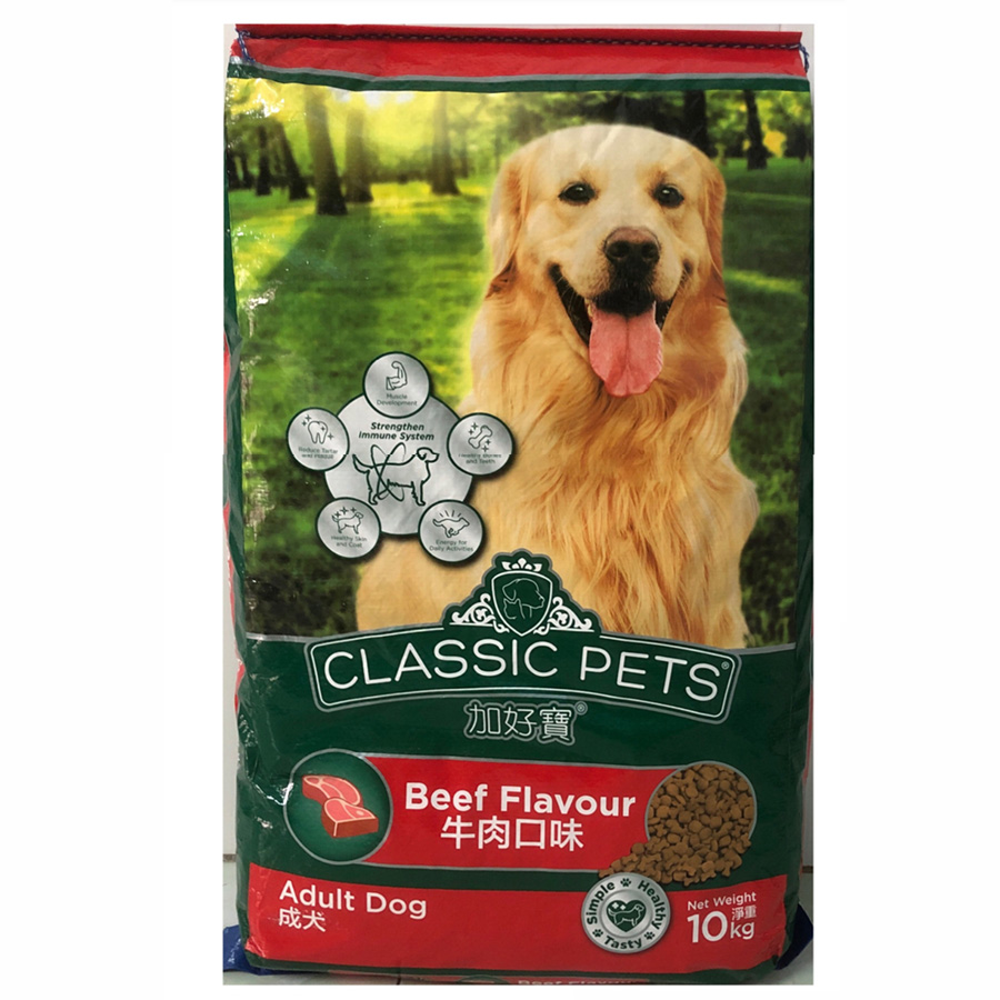 Đồ Ăn Cho Chó Trưởng Thành Hương Vị Thịt Bò Nướng Classic Pets (10kg)