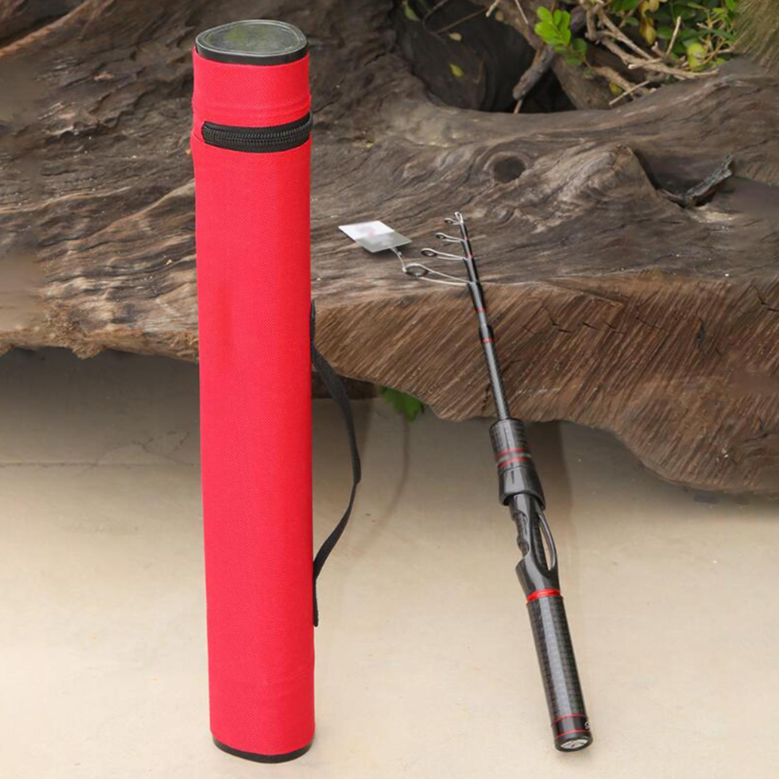 Fly Fishing Rods Case Travel Carry Case Portable Accessories Storage Organizer Fishing Rod Cover Fishing Pole Storage Bag Fishing Rods Bags