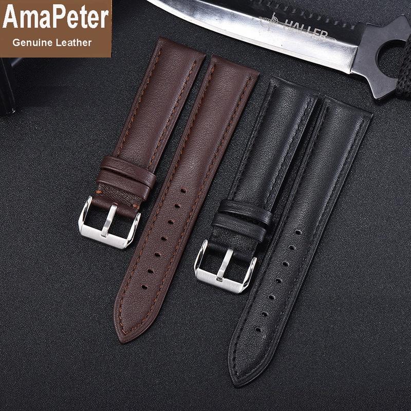 Dây Da Đồng Hồ Da Bò Italy AmaPeter Mềm mại chống thấm nước BO-36 nhiều size 12 14 16 18 20 22 24mm
