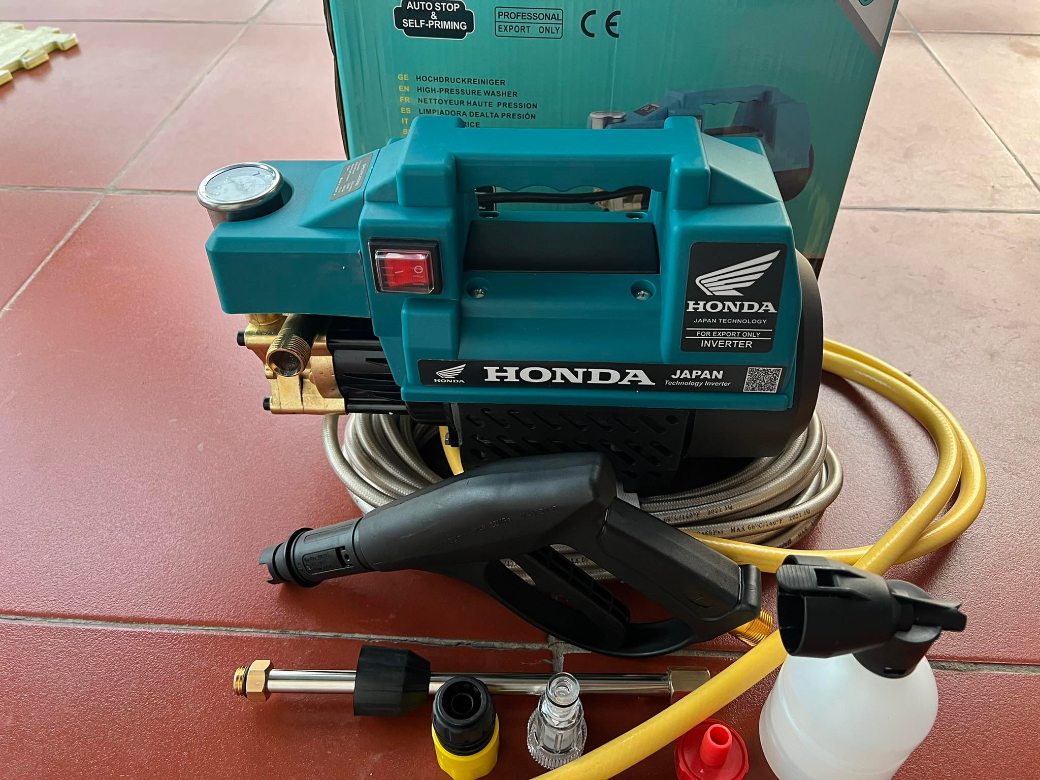 Máy rửa xe HONDA - BOSS Nhật Bản -3500W-lõi đồng Máy xịt rửa điều hòa Dây 15m _ Nhật Việt -  (bảo hành 12 tháng) (bảo hà