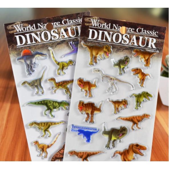 Sticker 3D Khủng long Hình dán nổi Dinosaur cho bé