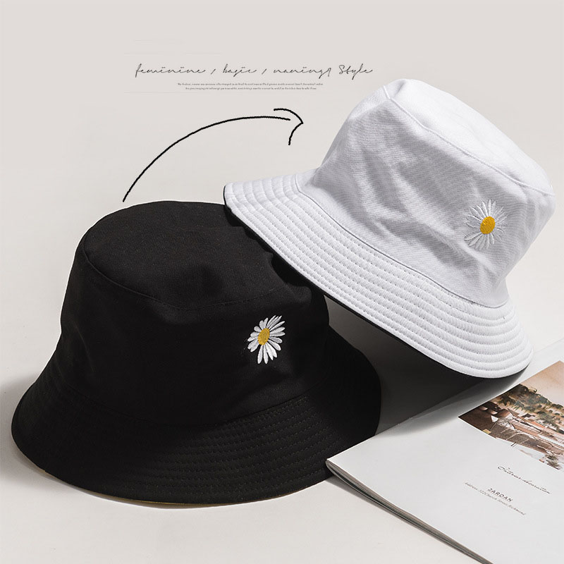 Mũ 2 mặt, Nón bucket hoa cúc đẹp, Mũ tai bèo chống nắng phong cách Hàn Quốc Siêu Hot MD07
