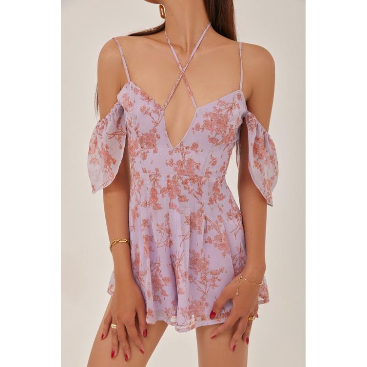 Nene Clothing - Playsuit hoa tím