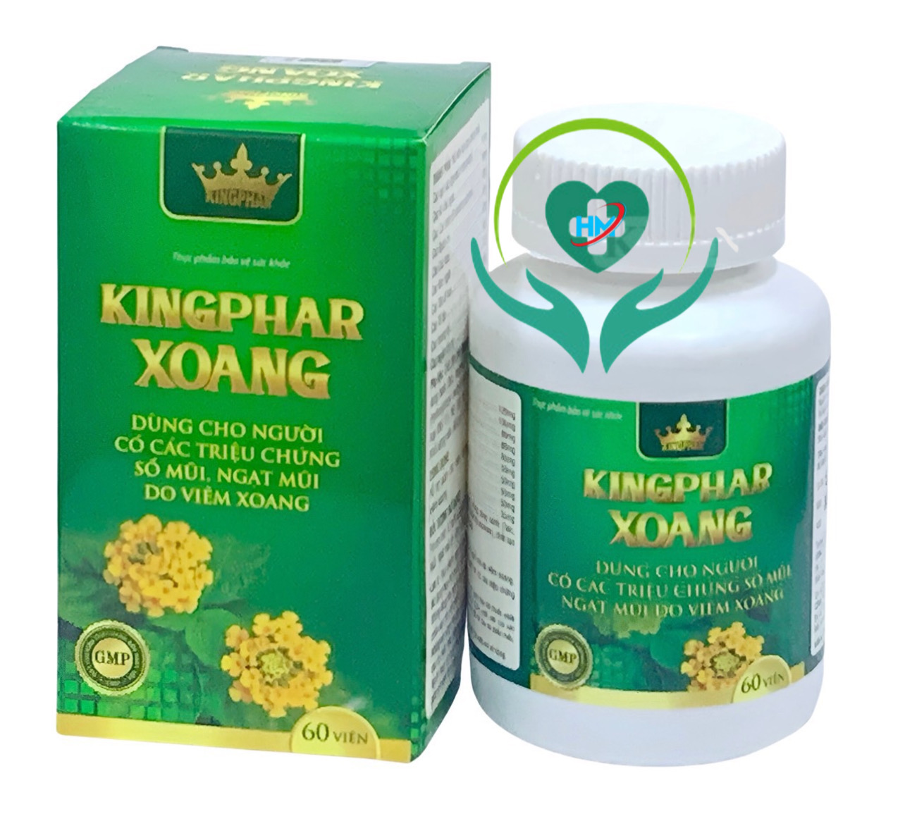 ￼Viên uống KINGPHAR XOANG- hộp 60 viên - dùng cho người có các triệu chứng sổ mũi, ngạt mũi do viên xoang