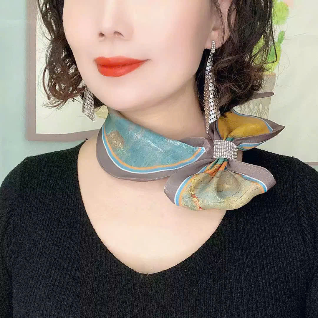 KHĂN LỤA DÀI KHĂN QUÀNG CỔ KHĂN CHOÀNG LỤA BĂNG ĐÔ TRANG TRÍ NƠ CAO CẤP ĐA NĂNG SANG TRỌNG THANH LỊCH MÃ 20