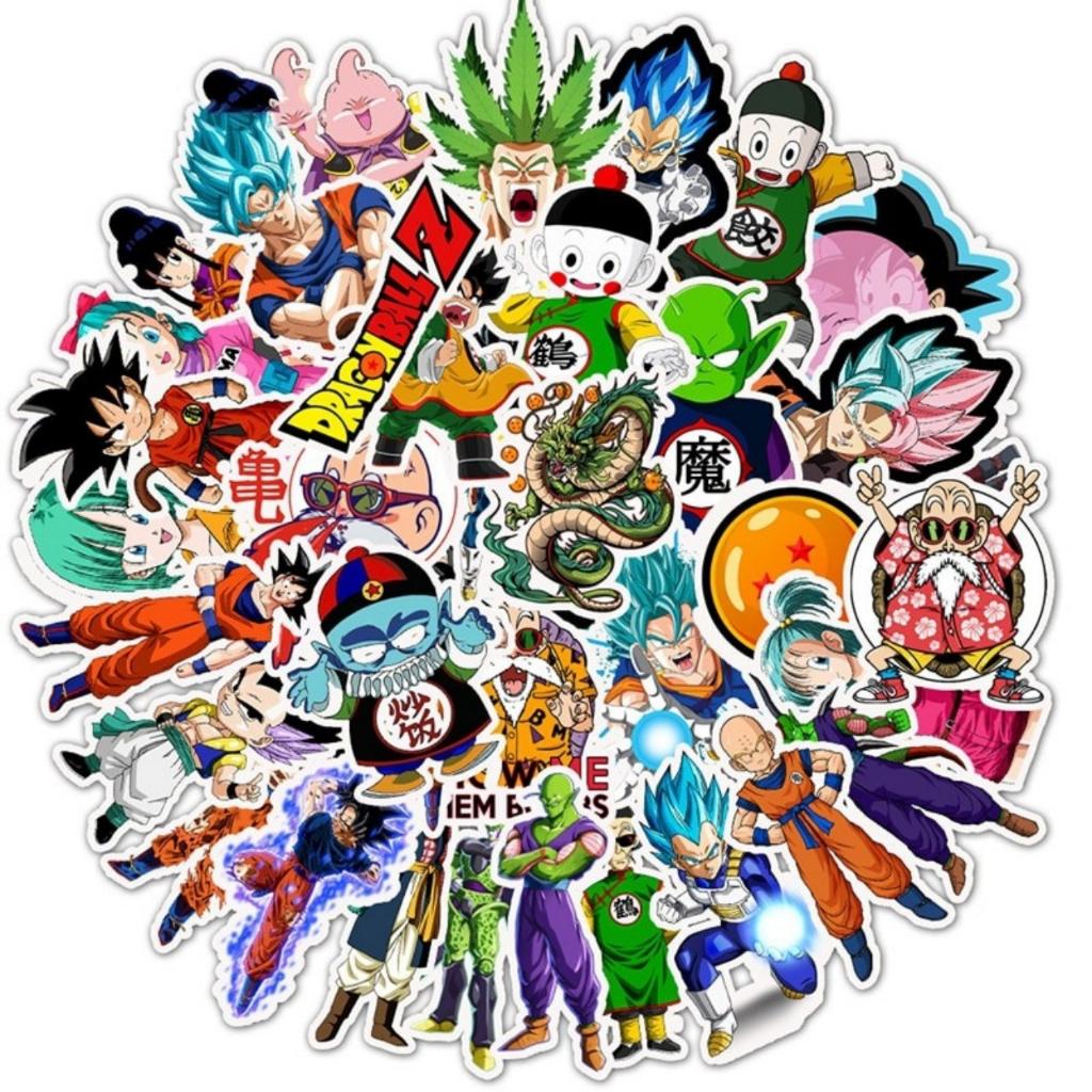 Sticker 7 viên ngọc rồng Dragon Ball Cắt Sẵn Hình Dán Trang Trí Mũ Bảo Hiểm Laptop Điện Thoại Ván Trượt Sổ tay Notebook