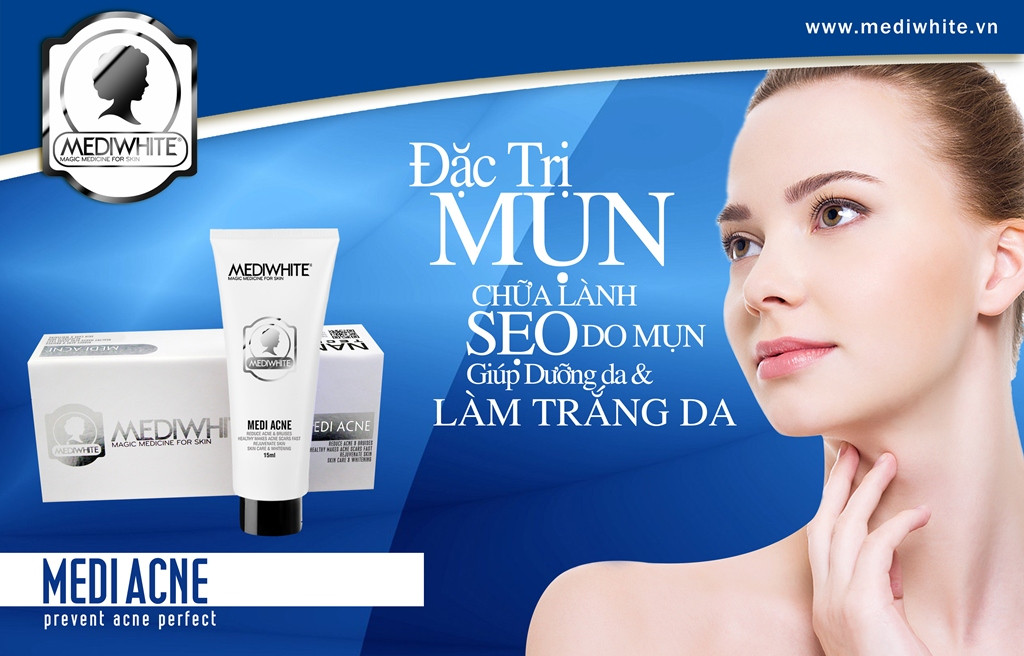 Kem trị mụn làm trắng da Medi Acne