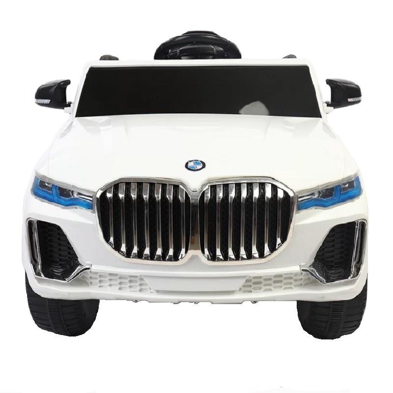 Ô tô xe điện đồ chơi BMW BJQ-X7 2 động cơ cho bé đạp ga vận động (Đỏ-Trắng-Cam)