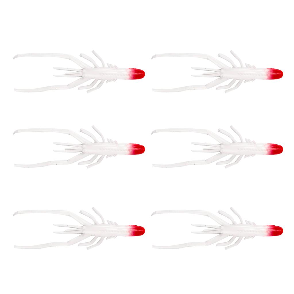 6pcs Simulation Artificial Soft Plastic Worm Fishing Lure Baits
