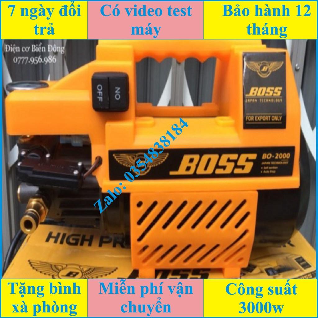 Tặng bình tạo bọt và ống nối dài súng Máy rửa xe thương hiệu BOSS NHẬT BẢN 2000W cao cấp JAPAN