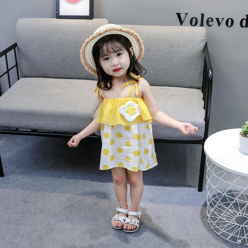 Đầm đi biển xinh cho bé gái nhiều họa tiết