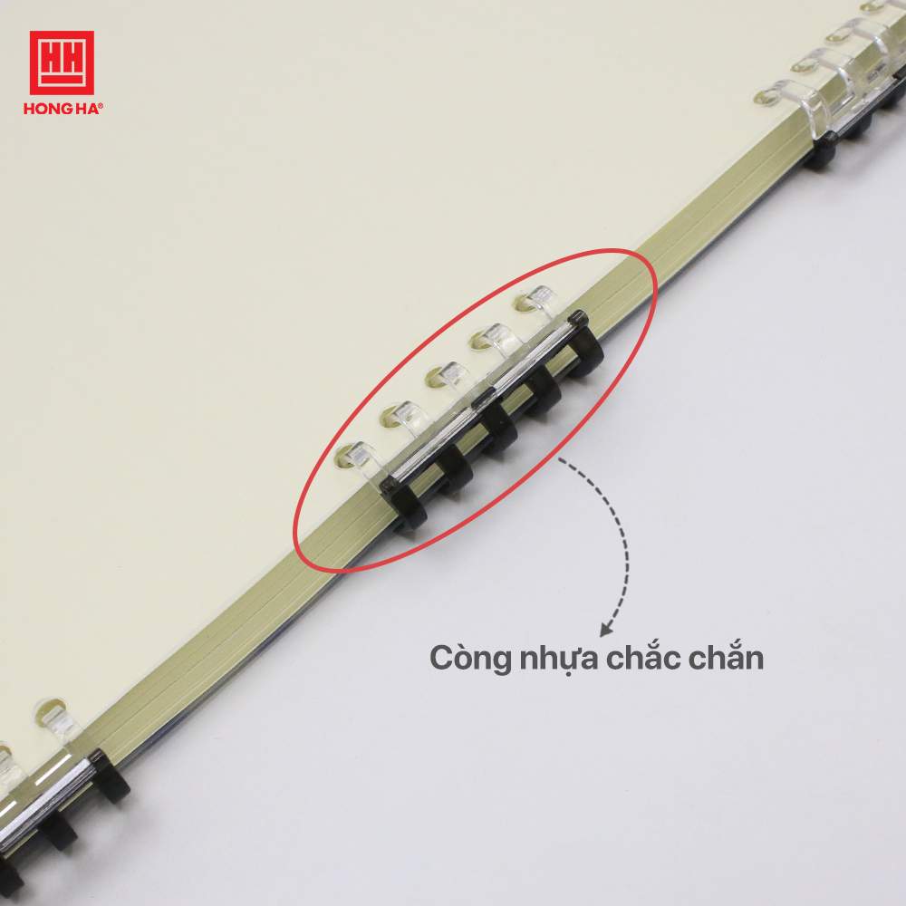Sổ lò xo B5 Hồng Hà, sổ còng nhựa Basic 160 trang định lượng 80gsm - 3007