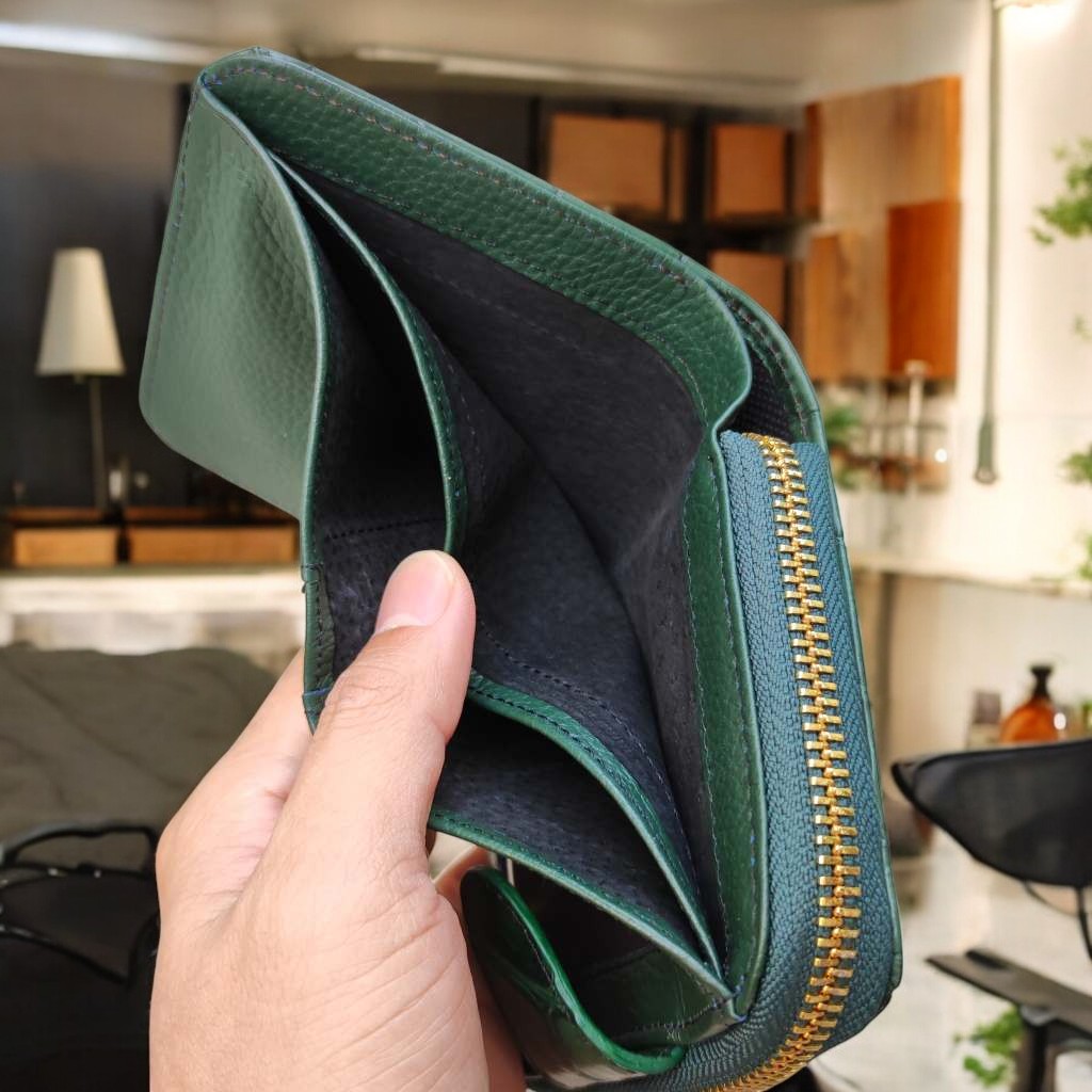 Ví nữ DA BỤNG CÁ SẤU XANH RÊU SIÊU LỚN. Ví nhỏ gọn nhưng đựng siêu nhiều đồ!