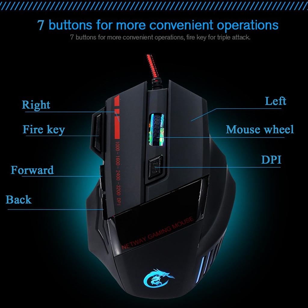 One-Hand Wired Gaming 35 Keys Left Hand Keyboard & Mouse Keypad With Adapter